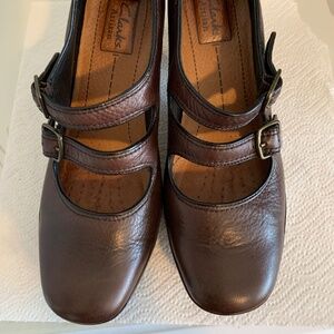 Clarks Artisan Double Strap Leather Shoes